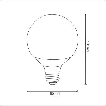 LED Žárovka E27/12W/230V 3000K