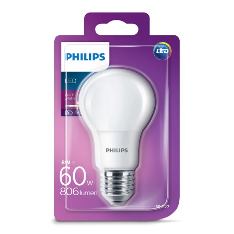 LED žárovka Philips E27/8W/230V 2700K