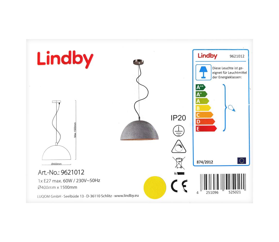 Lindby Lindby - LED RGBW Stmívatelný lustr na lanku CAROLLE 1xE27/10W/230V Wi-Fi Tuya 