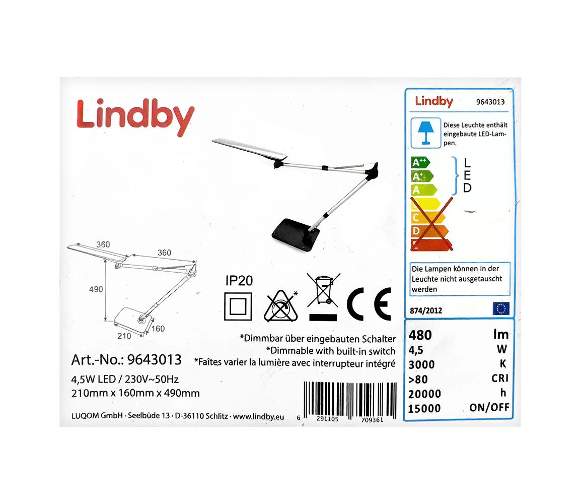 Lindby Lindby - LED Stmívatelná dotyková stolní lampa FELIPE LED/4,5W/230V 