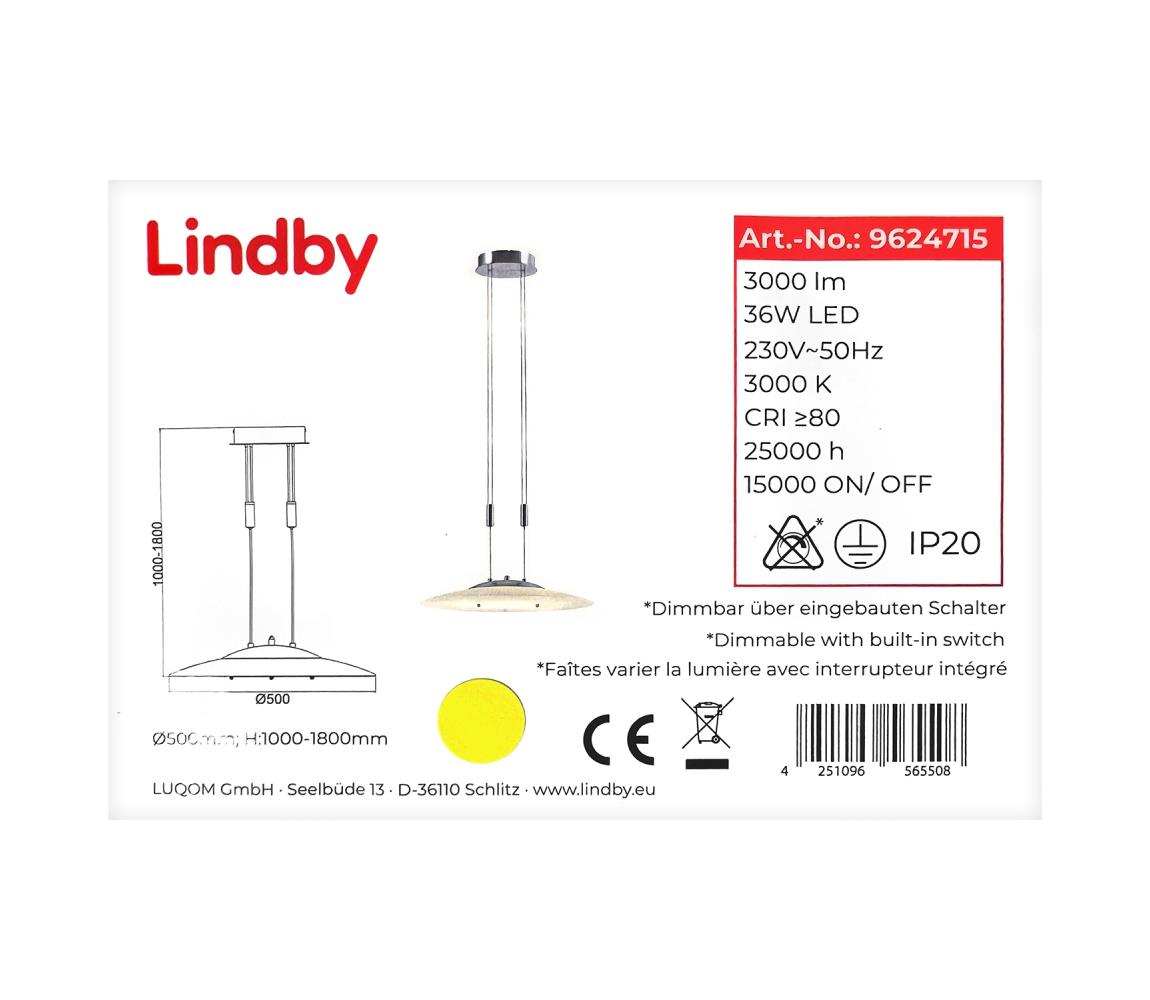 Lindby Lindby - LED Stmívatelný lustr na lanku AMIDALA LED/36W/230V 