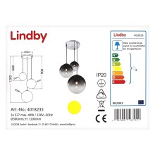 Lindby - Lustr na lanku ROBYN 3xE27/40W/230V