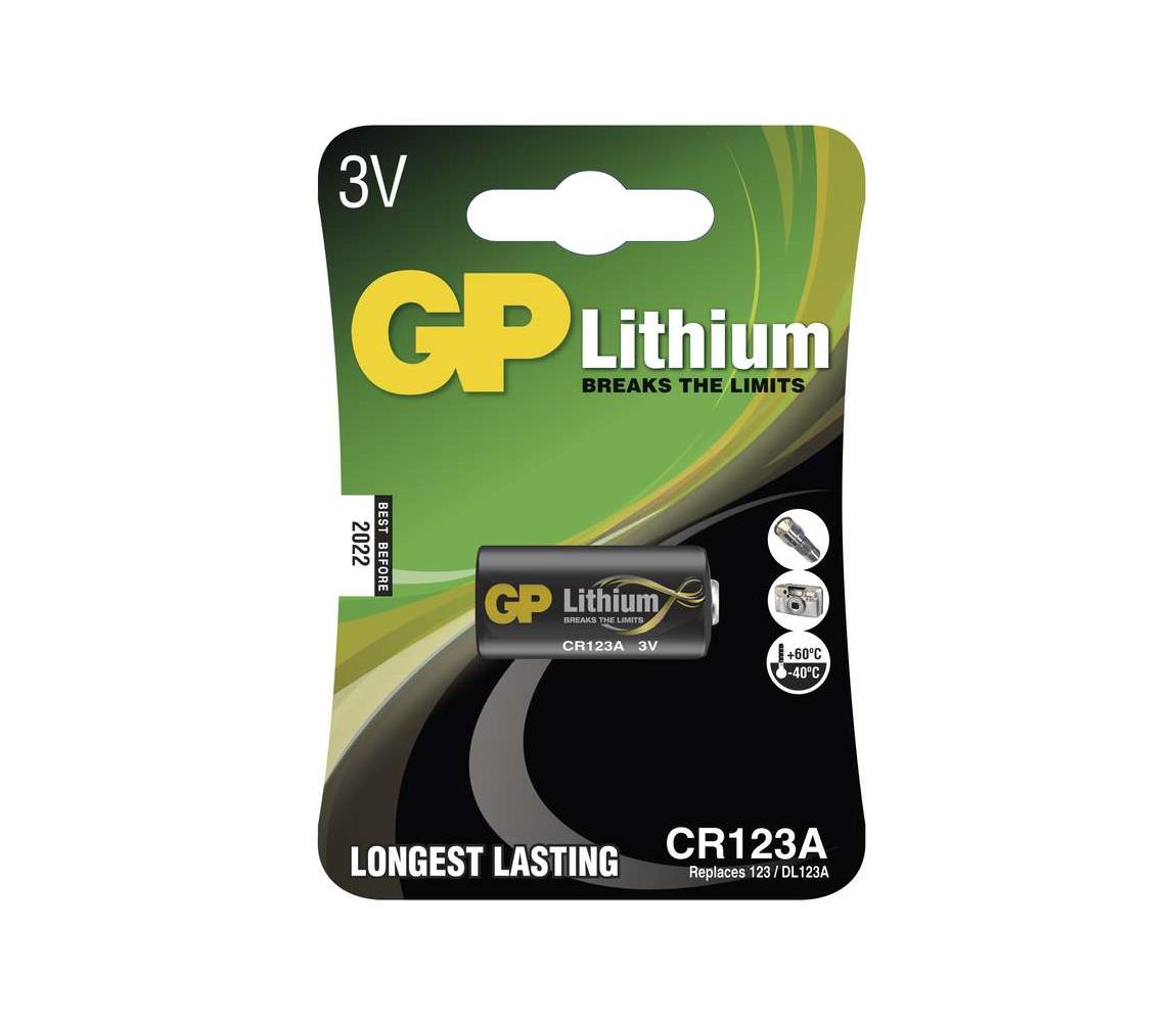 Lithiová baterie CR123A GP LITHIUM 3V/1400 mAh 