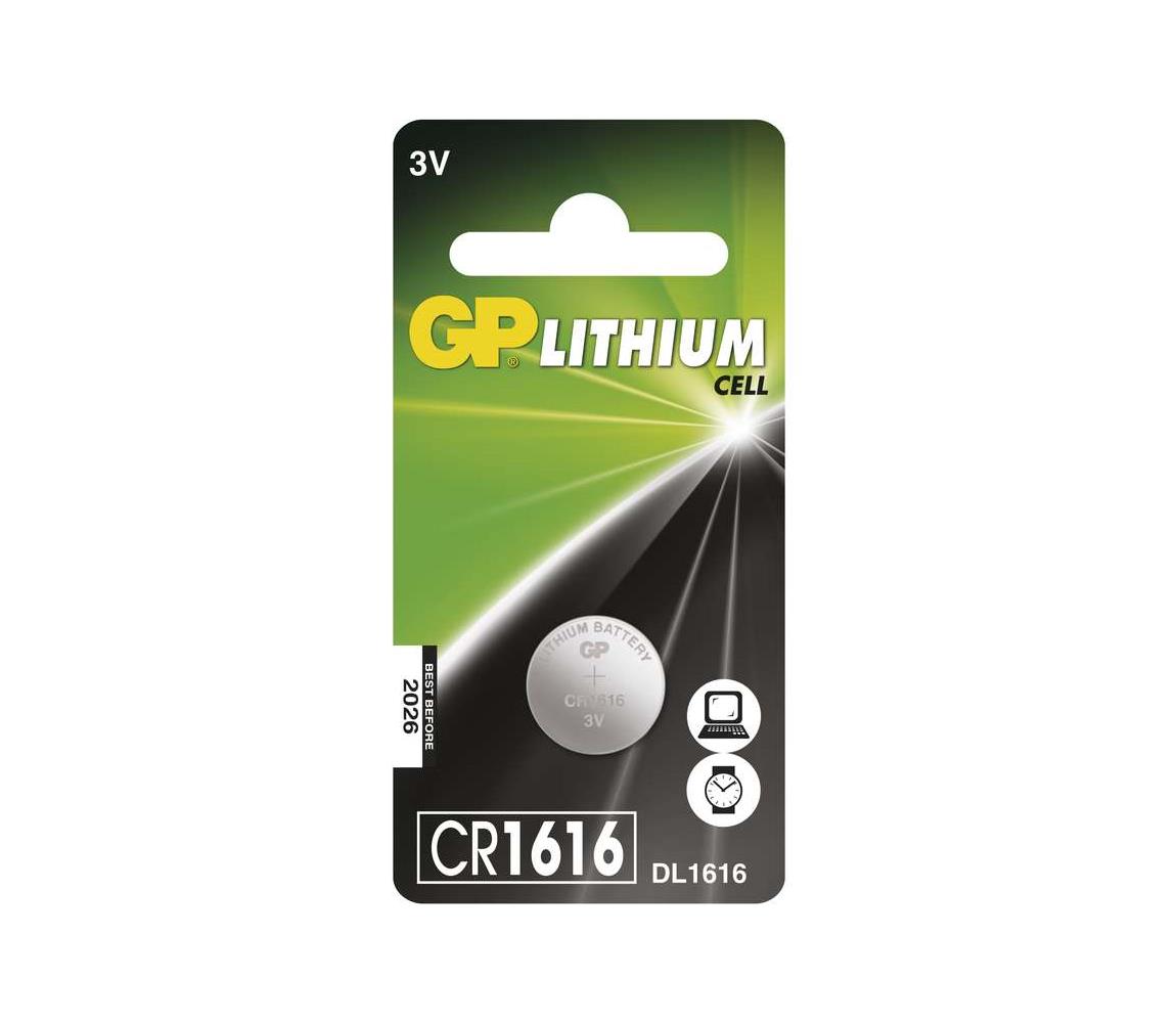  Lithiová baterie knoflíková CR1616 GP LITHIUM 3V/55 mAh 