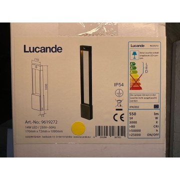 Lucande - LED Venkovní lampa se senzorem TEKIRO LED/14W/230V IP54