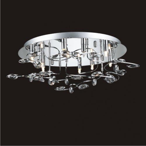 LUXERA 1586 - Lustr přisazený křišťálový CRYSTAL 9xG4/40W/230V/12