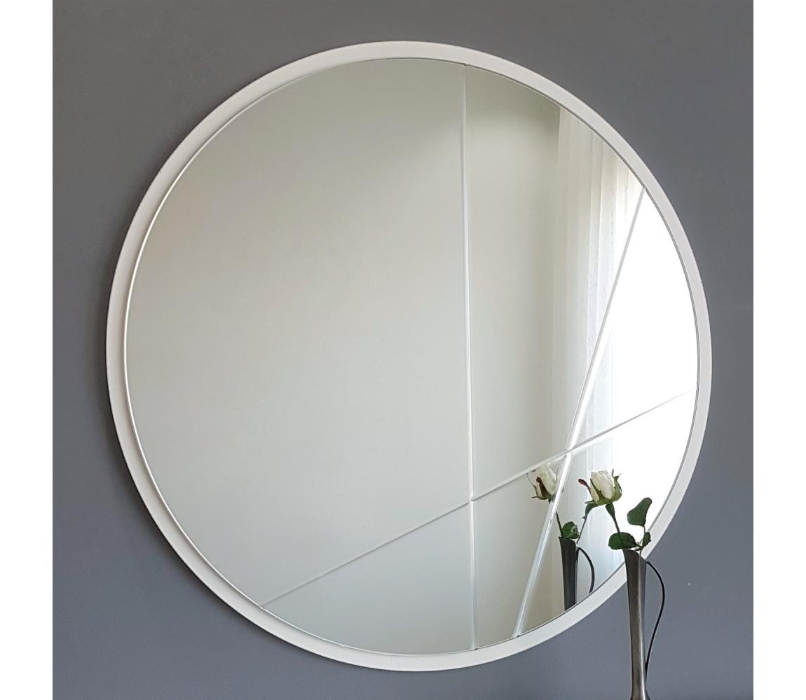  Nástěnné zrcadlo pr. 60 cm stříbrná 