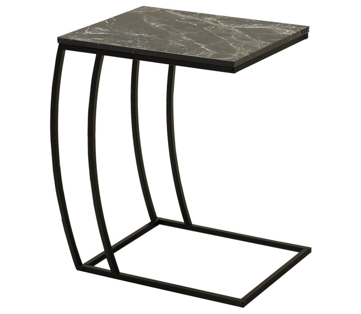 Adore Furniture Odkládací stolek 65x35 cm černá 