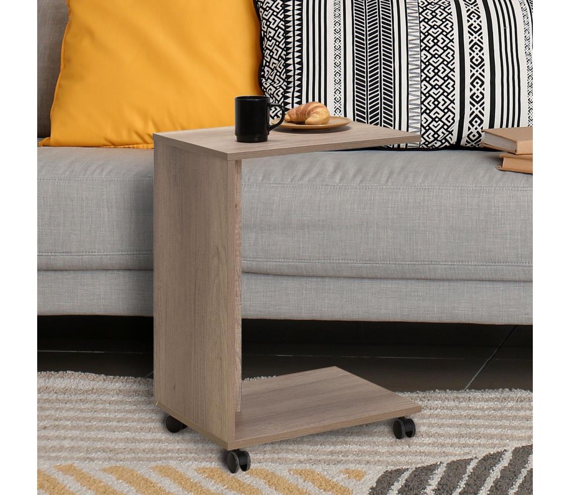 Adore Furniture Odkládací stolek 65x35 cm hnědá 
