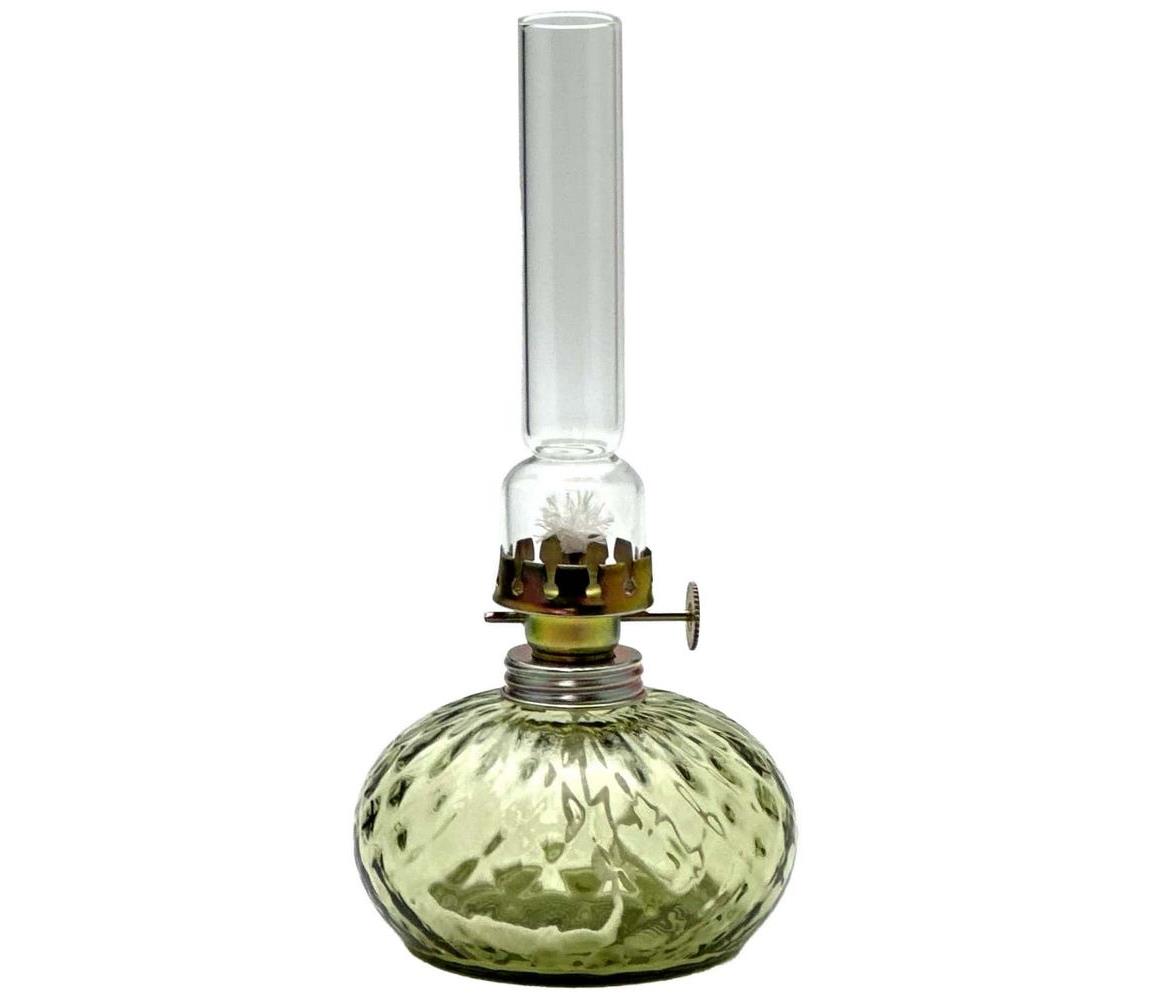 Floriánova huť Petrolejová lampa ELIŠKA 20 cm lesní zelená 