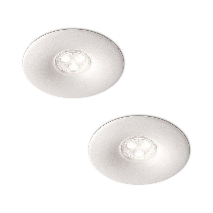 Philips 16861/31/16 - SADA 2x LED Koupelnové podhledové svítidlo LEDINO 2xLED/7,5W