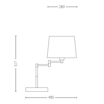 Philips 36132/38/E7 - Stolní lampa MYLIVING DONNE 1xE27/40W/230V