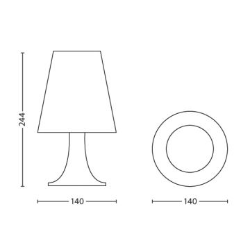 Philips - LED Dětská stolní lampa 1xLED/2,3W/230V