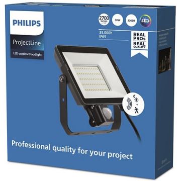 Philips - LED Venkovní reflektor se senzorem PROJECTLINE LED/30W/230V IP65 3000K