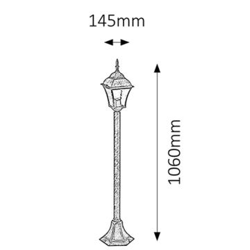 Rabalux - Venkovní lampa 1xE27/60W/230V IP44