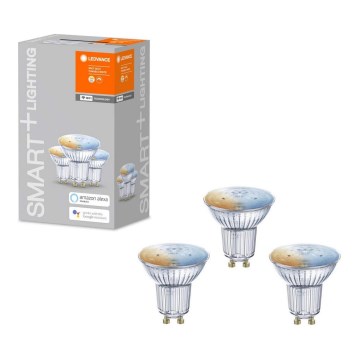 SADA 3x LED Stmívatelná žárovka SMART+ GU10/5W/230V 2700K-6500K Wi-Fi - Ledvance