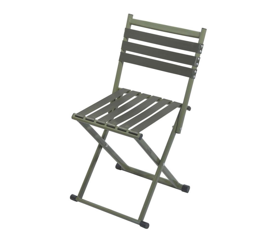  Skládací kempingová židle s opěradlem zelená 