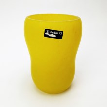 Skleněná váza 14 cm žlutá