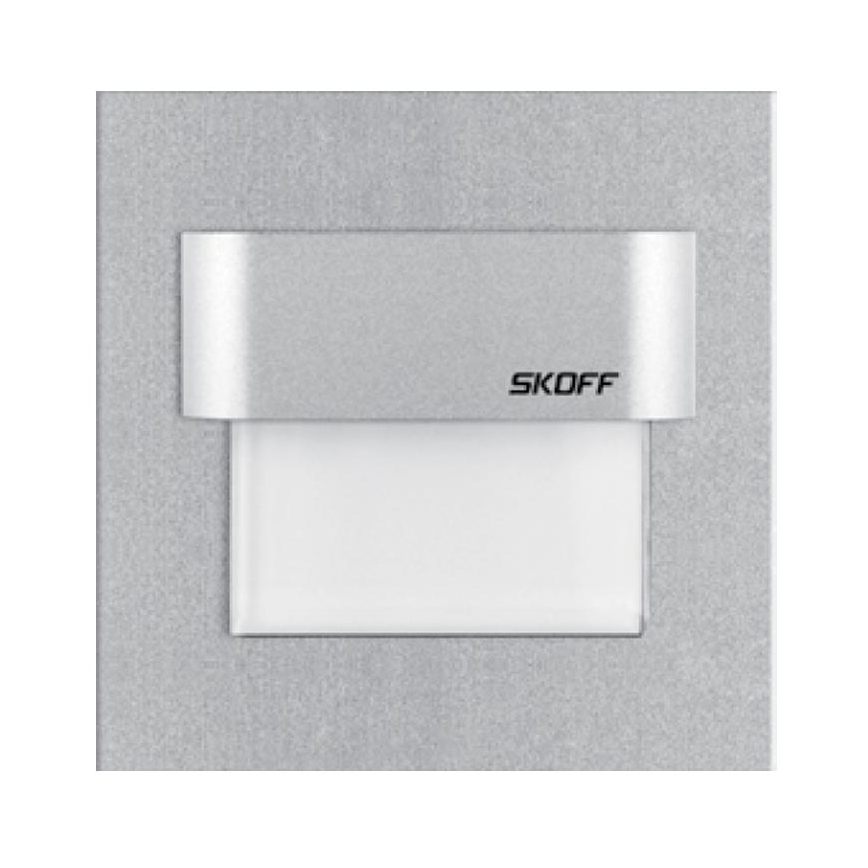 Skoff 02-01-02-01-0177 - LED schodišťové svítidlo TANGO 0,8W/10V hliník/bílé