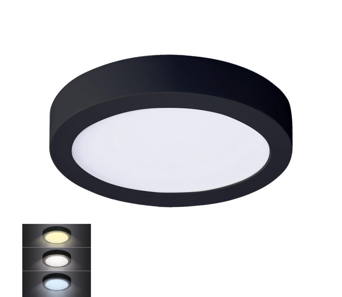   WD170-B - LED Stropní svítidlo LED/12W/230V 3000/4000/6000K černá kulatý 