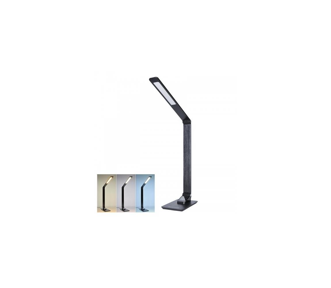   WO59-B - LED Stmívatelná stolní lampa s displejem LED/8W/230V černá 