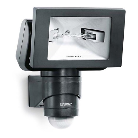 STEINEL 633011 - HS 150 DUO Venkovní senzorová lampa černá IP44