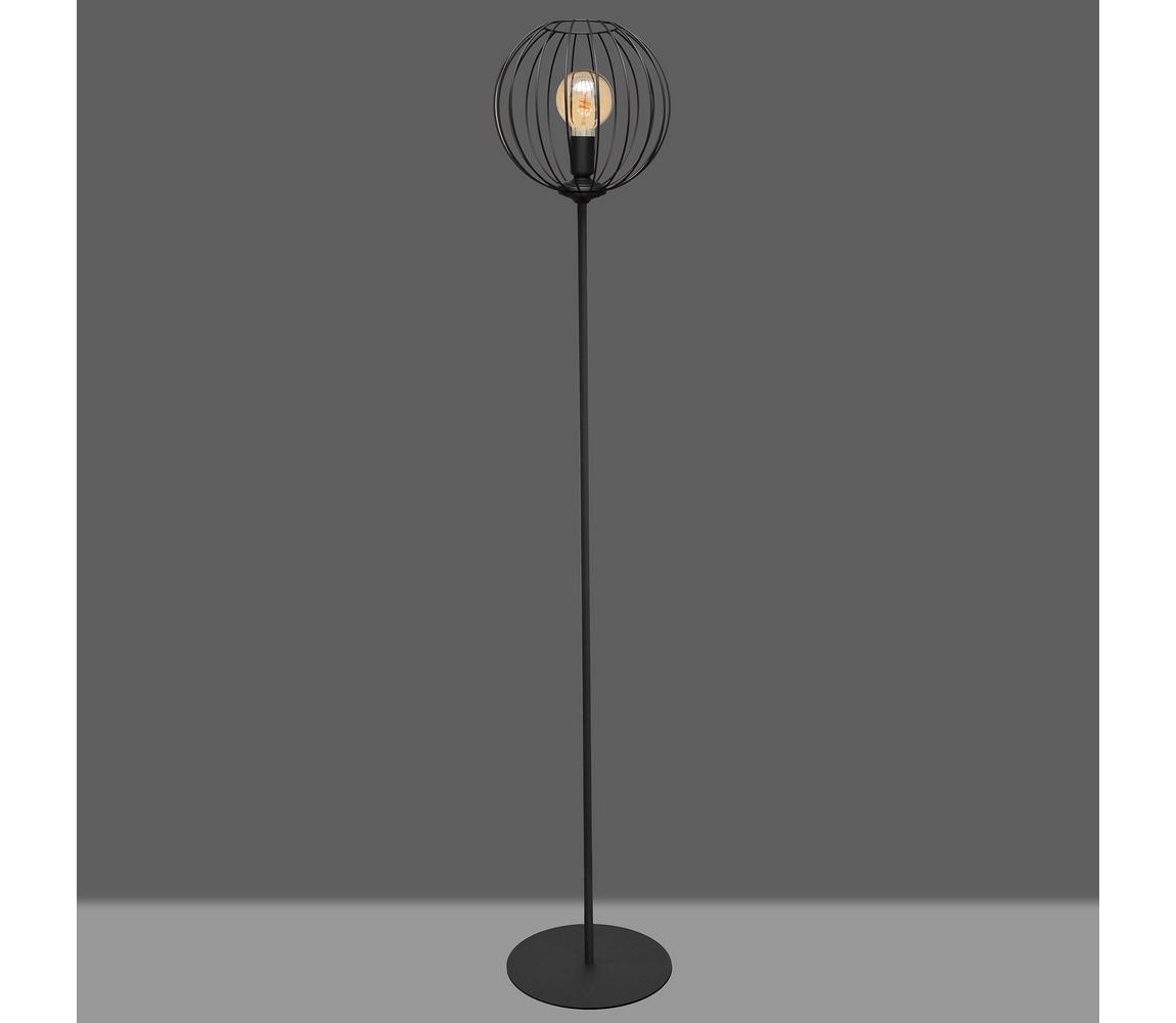  Stojací lampa MERCURE 1xE27/60W/230V černá 