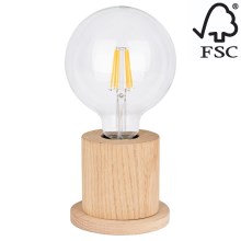 Stolní lampa TASSE 1xE27/25W/230V dub – FSC certifikováno