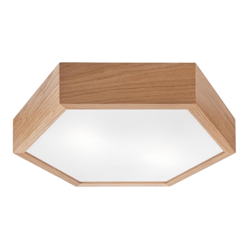 Stropní svítidlo OAK HEX 2xE27/60W/230V pr. 43 cm dub