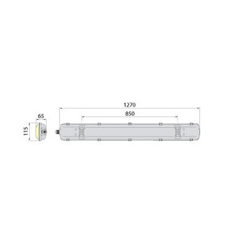 Technické zářivkové svítidlo 2xG13/18W/230V IP65 1270 mm