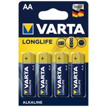 Varta 4106 - 4 ks Alkalické baterie LONGLIFE EXTRA AA 1,5V