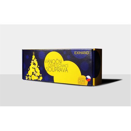 Vánoční řetěz ASTERIA 16xE10/14V/230V bílá