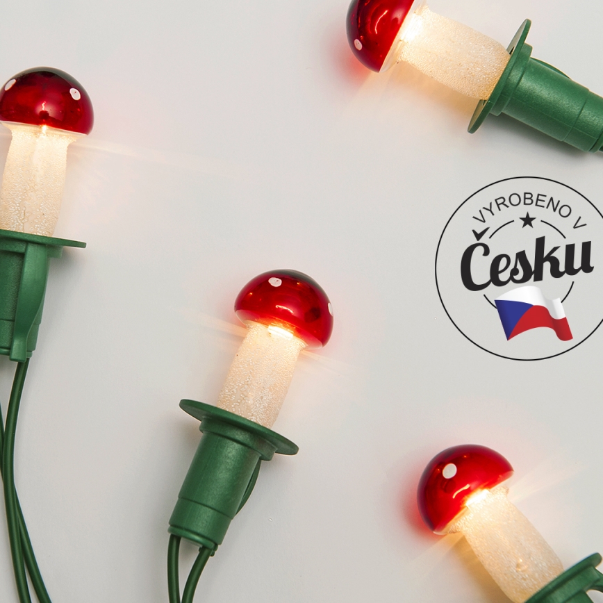  řetěz TOADSTOOL 12xE10/10,7m červená, Vyrobeno v ČR