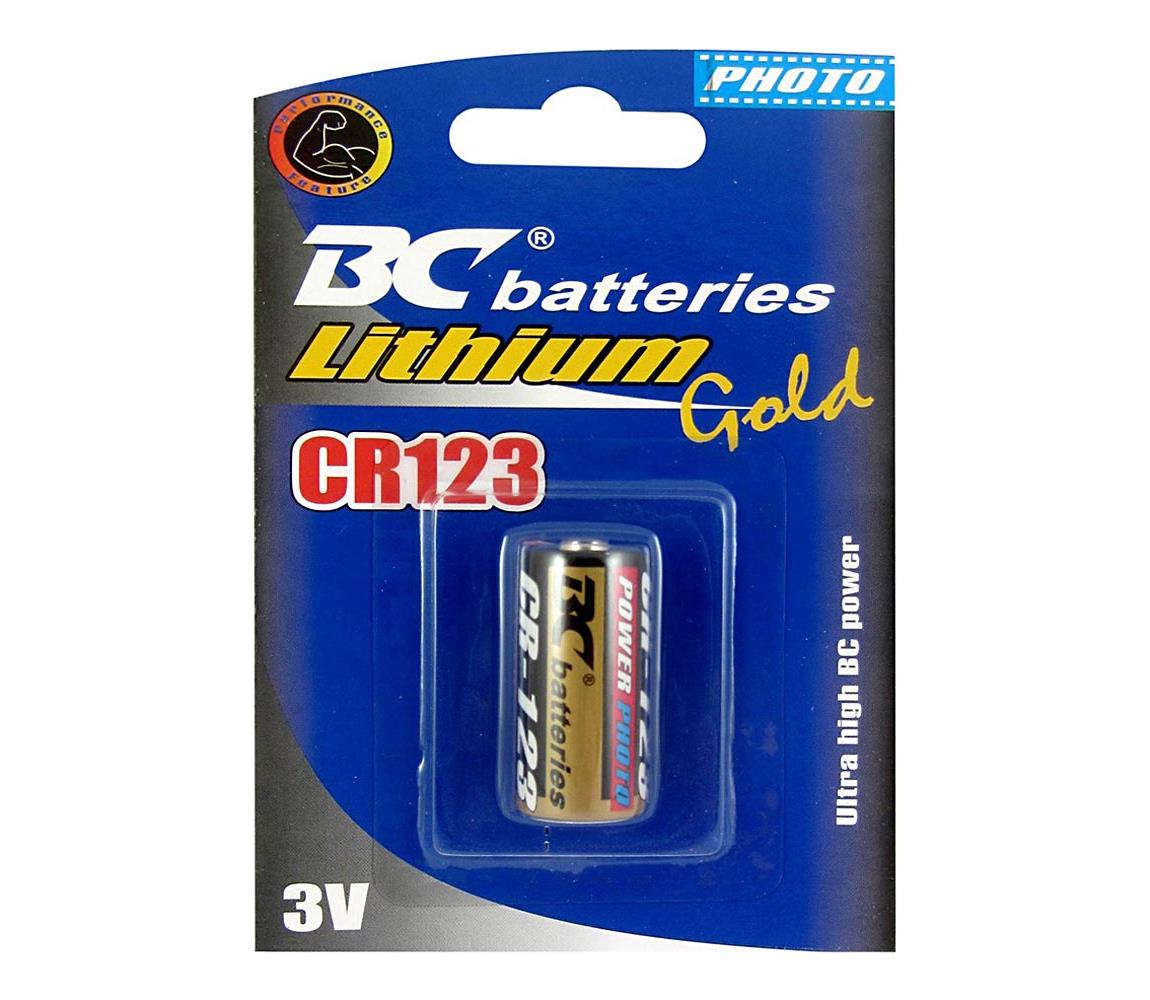 Baterie centrum 1 ks Lithiová baterie CR123 GOLD 3V BC0220