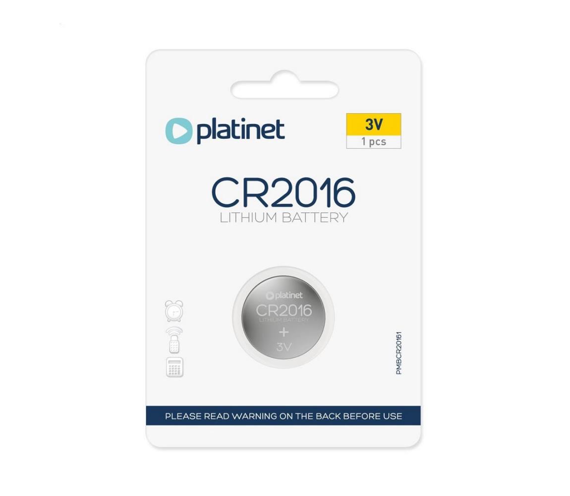Platinet 1 ks Lithiová knoflíková baterie CR2016 BLISTER 3V PL0174