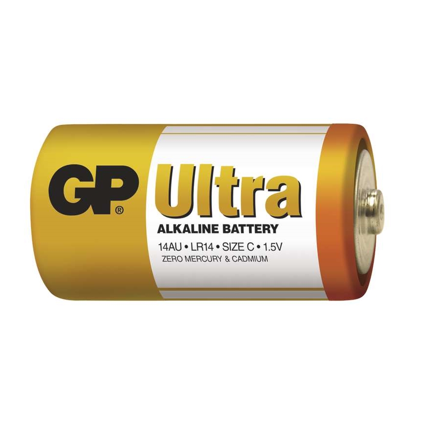 2 ks Alkalická baterie C GP ULTRA 1,5V
