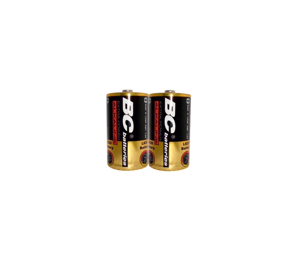 Baterie centrum 2 ks Alkalická baterie EXTRA POWER D 1,5V BC0005