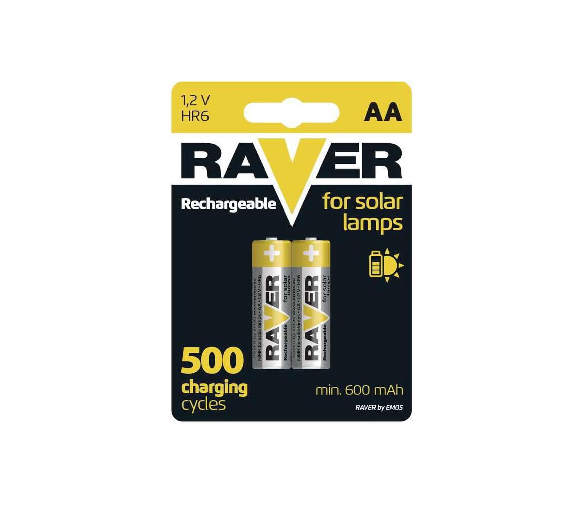 EMOS 2 ks Nabíjecí baterie AA RAVER NiMH/1,2V/600 mAh EMS095