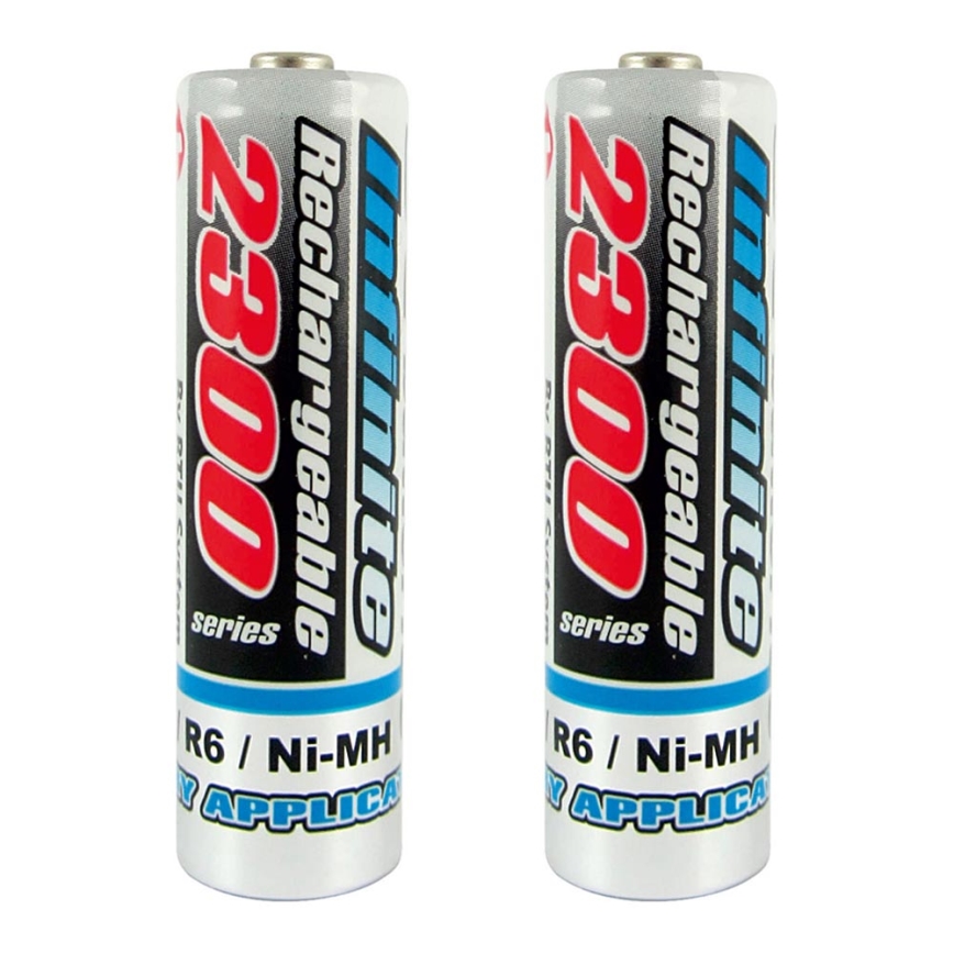 2 ks Nabíjecí baterie NiMH AA 2300 mAh 1,2V