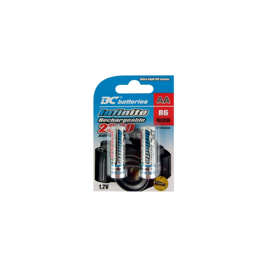 2 ks Nabíjecí baterie NiMH AA 2300 mAh 1,2V