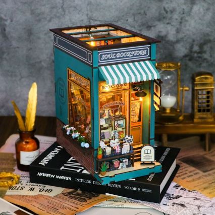 2Kids Toys - 3D skládačka LED Zarážka na knihy Knihkupectví duše 2xAAA