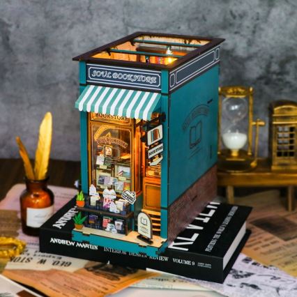 2Kids Toys - 3D skládačka LED Zarážka na knihy Knihkupectví duše 2xAAA