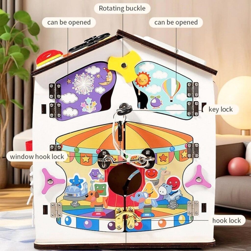 2Kids Toys - Activity board domeček bílá