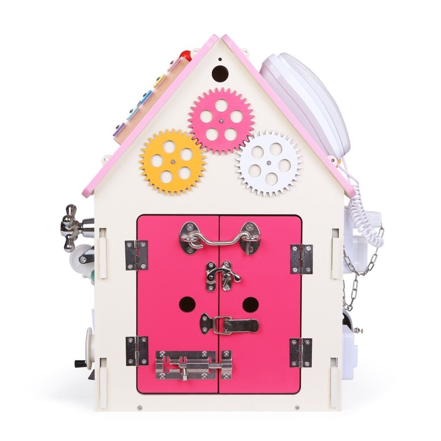 2Kids Toys - Activity board domeček růžová