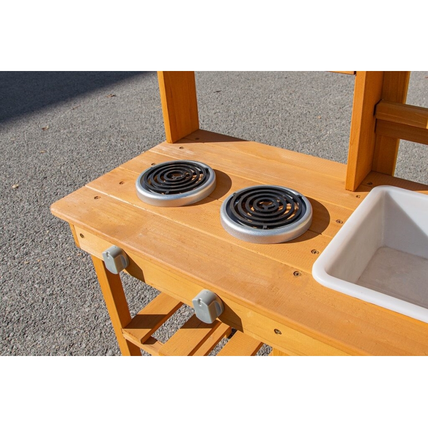 2Kids Toys - Dřevěná zahradní kuchyňka s dřezem