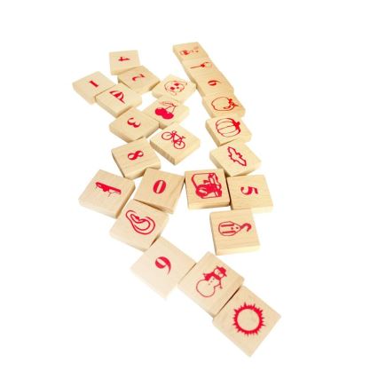 2Kids Toys - Dřevěné kostky přírodní 220 ks