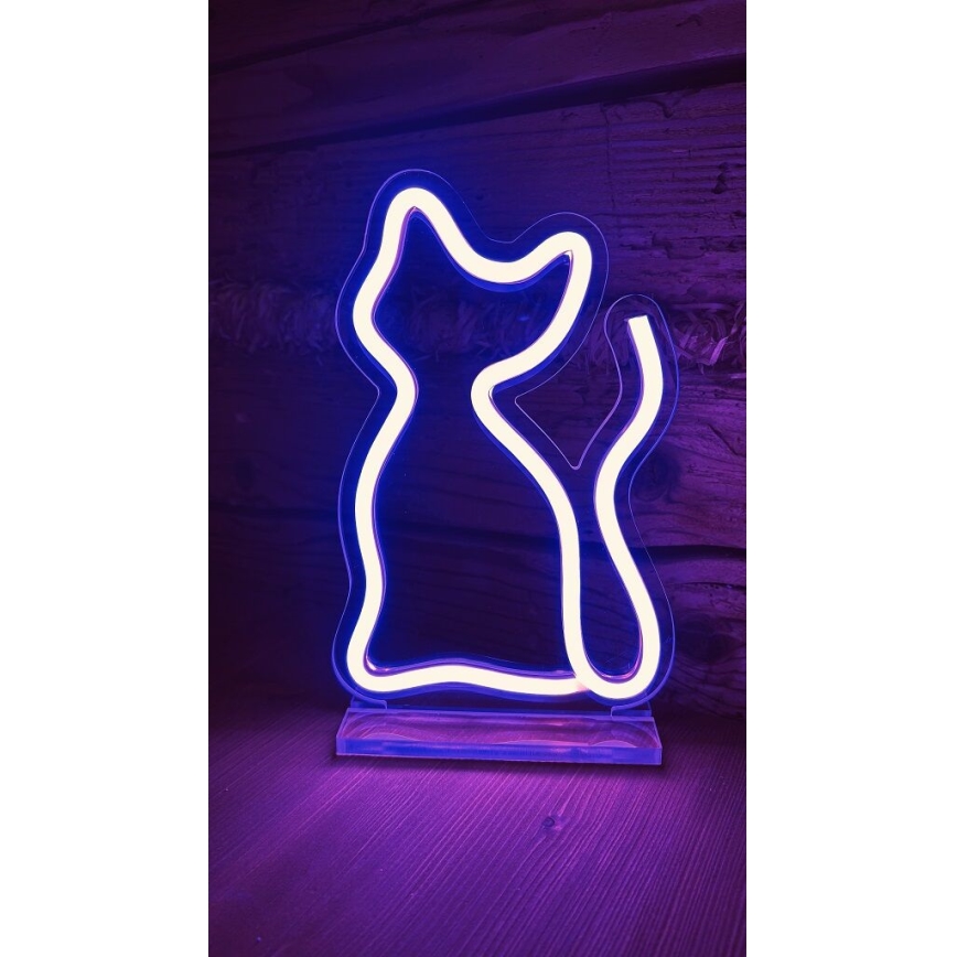 2Kids Toys - LED Neonová stolní dekorace LED/5W/USB kočka