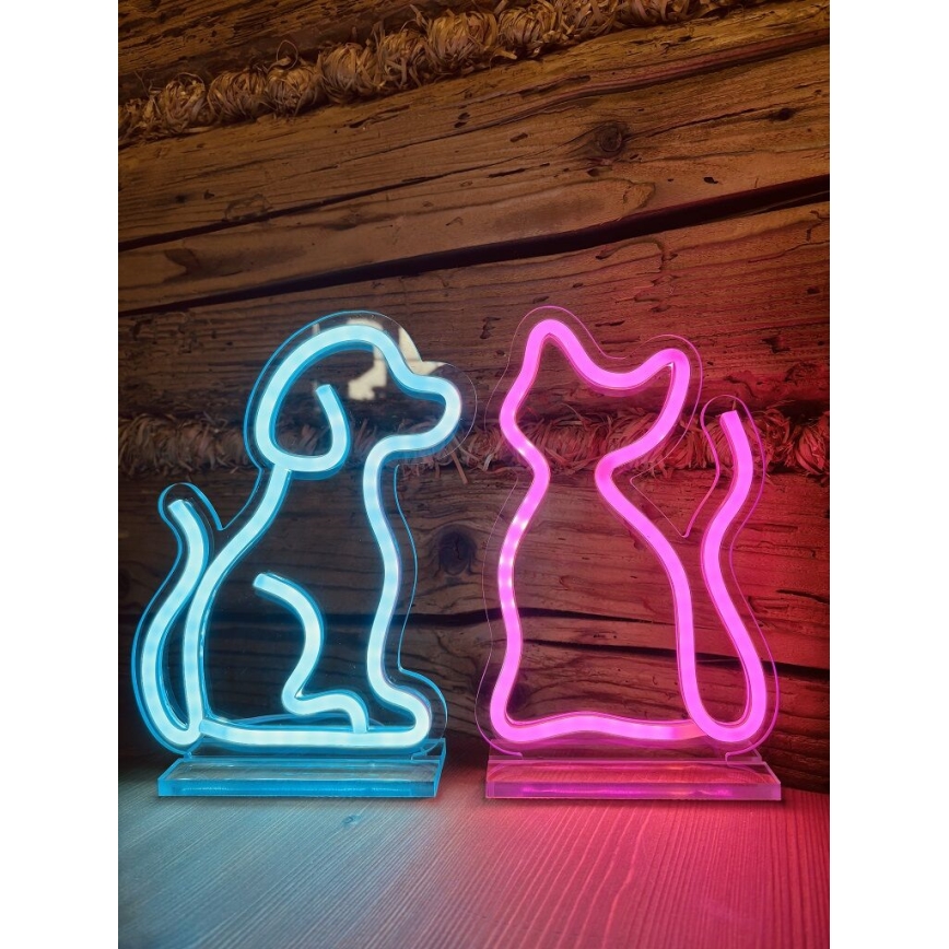 2Kids Toys - LED Neonová stolní dekorace LED/5W/USB kočka