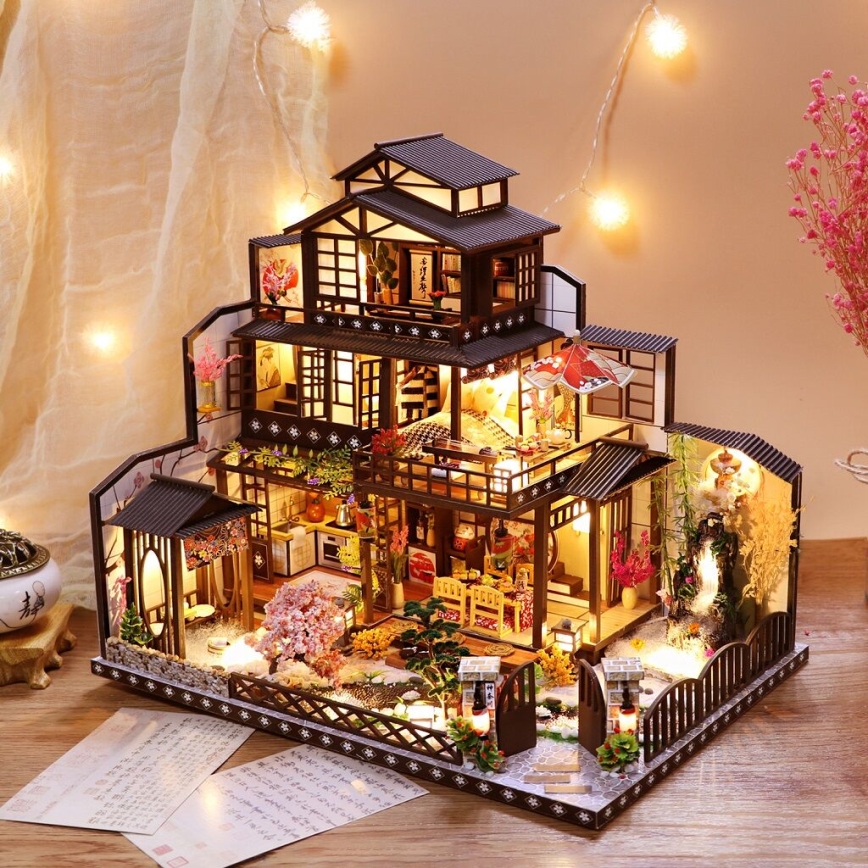 2Kids Toys - Miniatura domečku Honosná sakurová vila 2xAAA