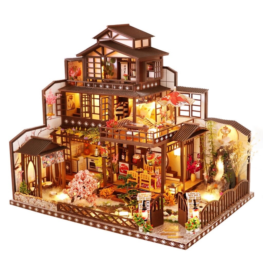2Kids Toys - Miniatura domečku Honosná sakurová vila 2xAAA